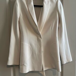 Jonathan Simkhai Cream open back blazer